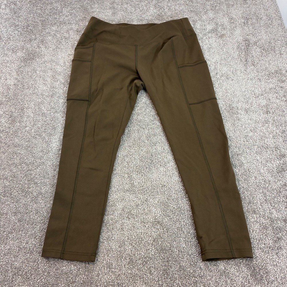 Carhartt Leggings Womens Medium Fitted Utility Work Pockets Brown